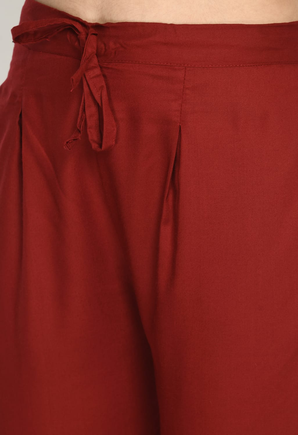 Rayon Plazo Maroon