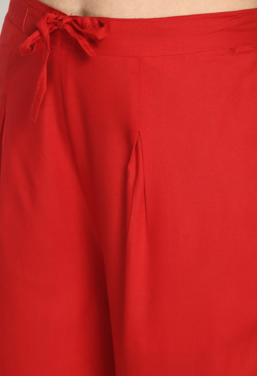 Rayon  Plazo Red