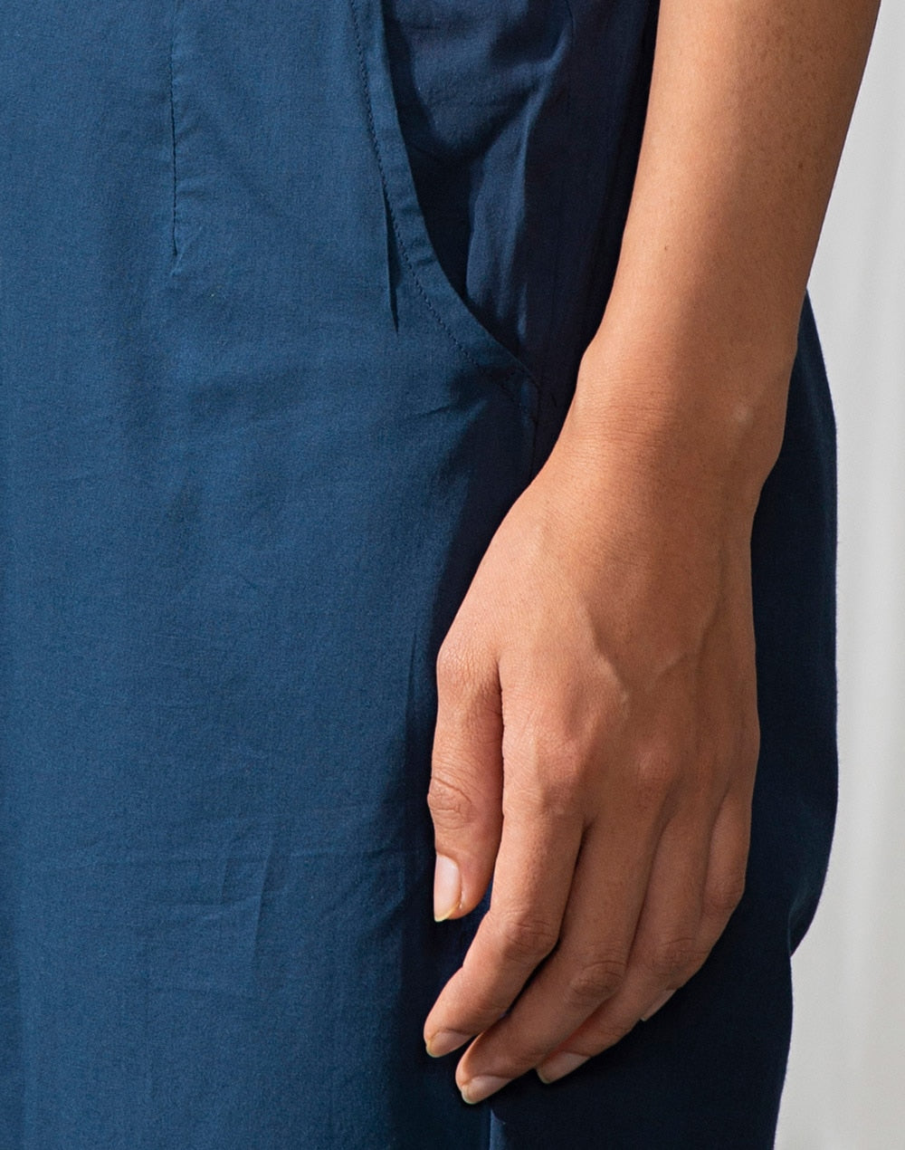 Handloom South Cotton Pant-Navy