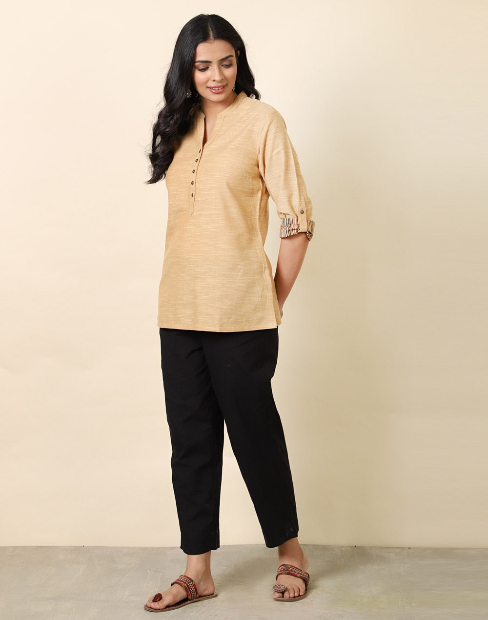 Handloom South Cotton Pant-Black