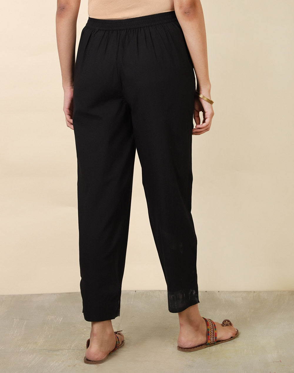 Handloom South Cotton Pant-Black